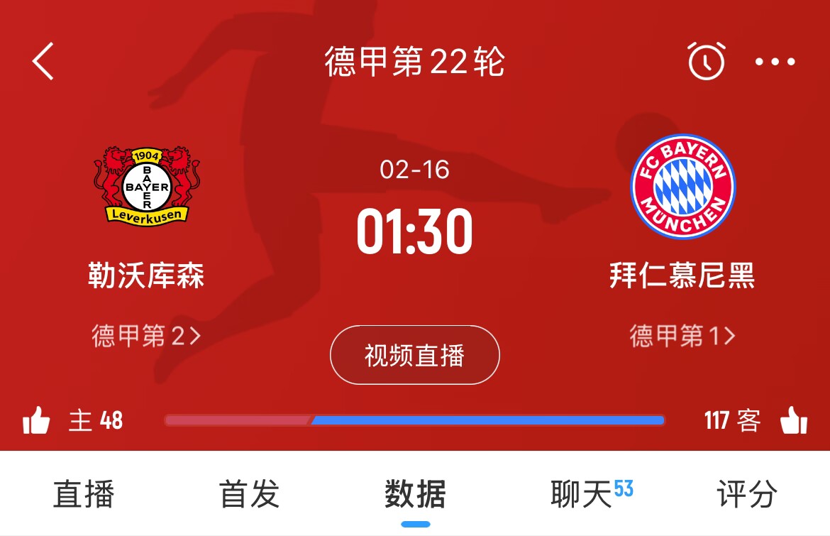  下輪決定冠軍？拜仁下場(chǎng)德甲將客戰(zhàn)勒沃庫(kù)森，若取勝將11分領(lǐng)跑